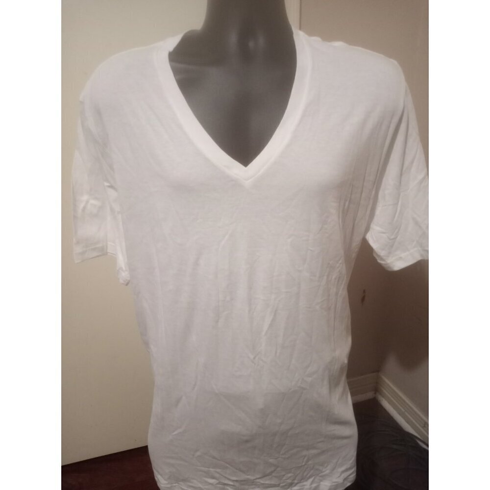 Polo Ralph Lauren T Shirt Mens 1XT White V-Neck Pony Short Sleeve